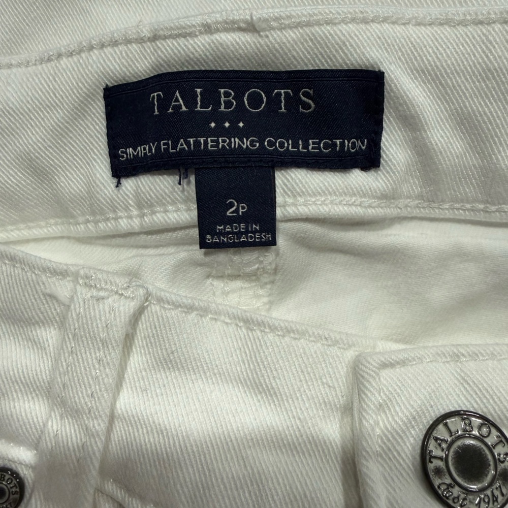 Talbots Simply Flattering Collection White Ankle Jeans - Picture 7 of 9